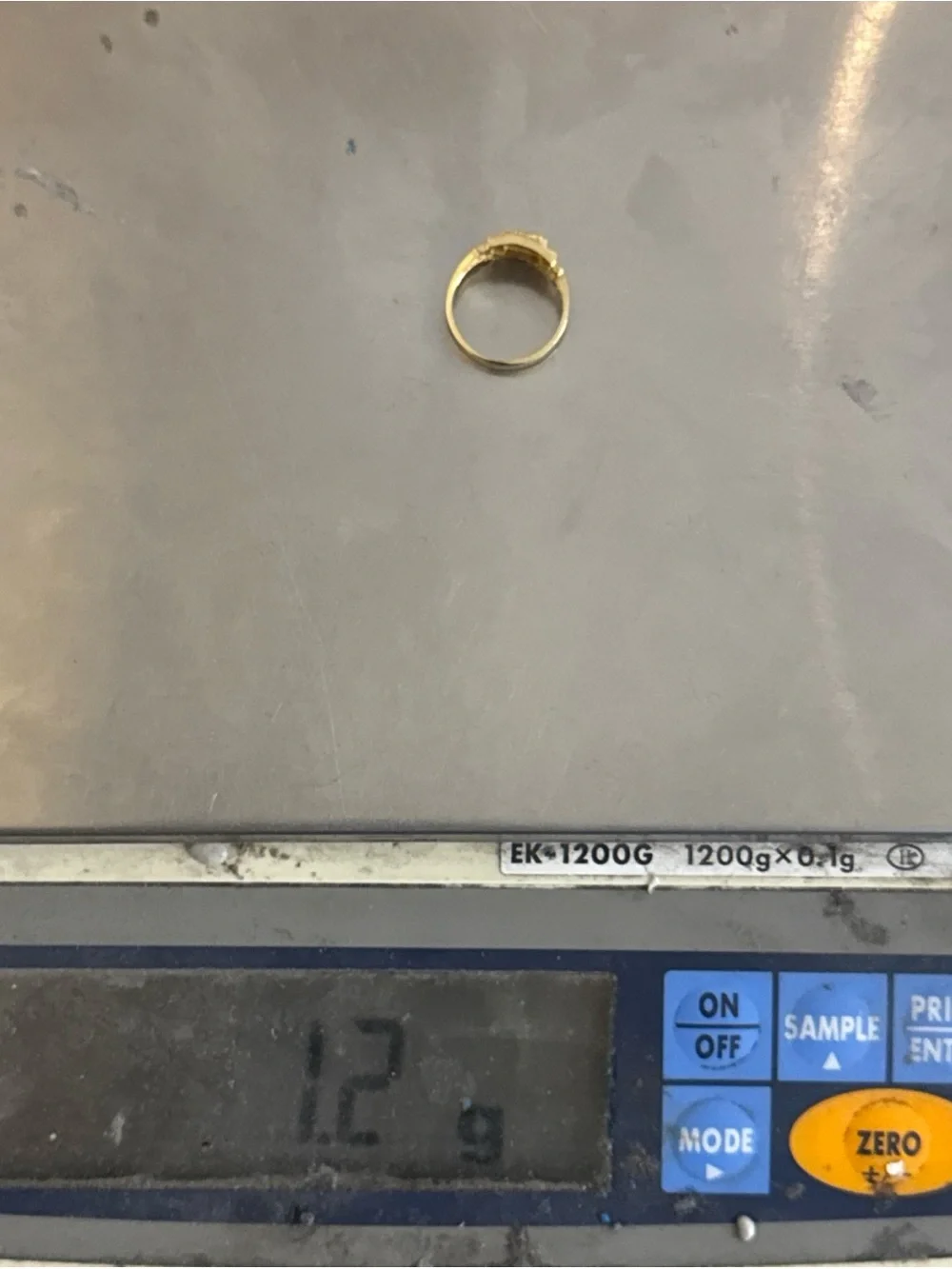 10K Yellow Gold Baby Ring Size 2.5 1.2g Initial Signet Style New
